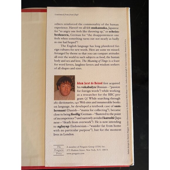 The Meaning Of Tingo By Adam Jacot De Boinod Hardcover 2006 The Penguin Press - Picture 12 of 14